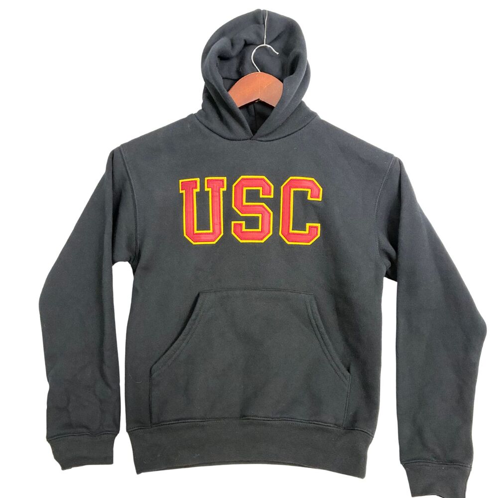 USC Trojans Heritage Collection Youth S Black Pullover Hoodie Red Gold Logo
